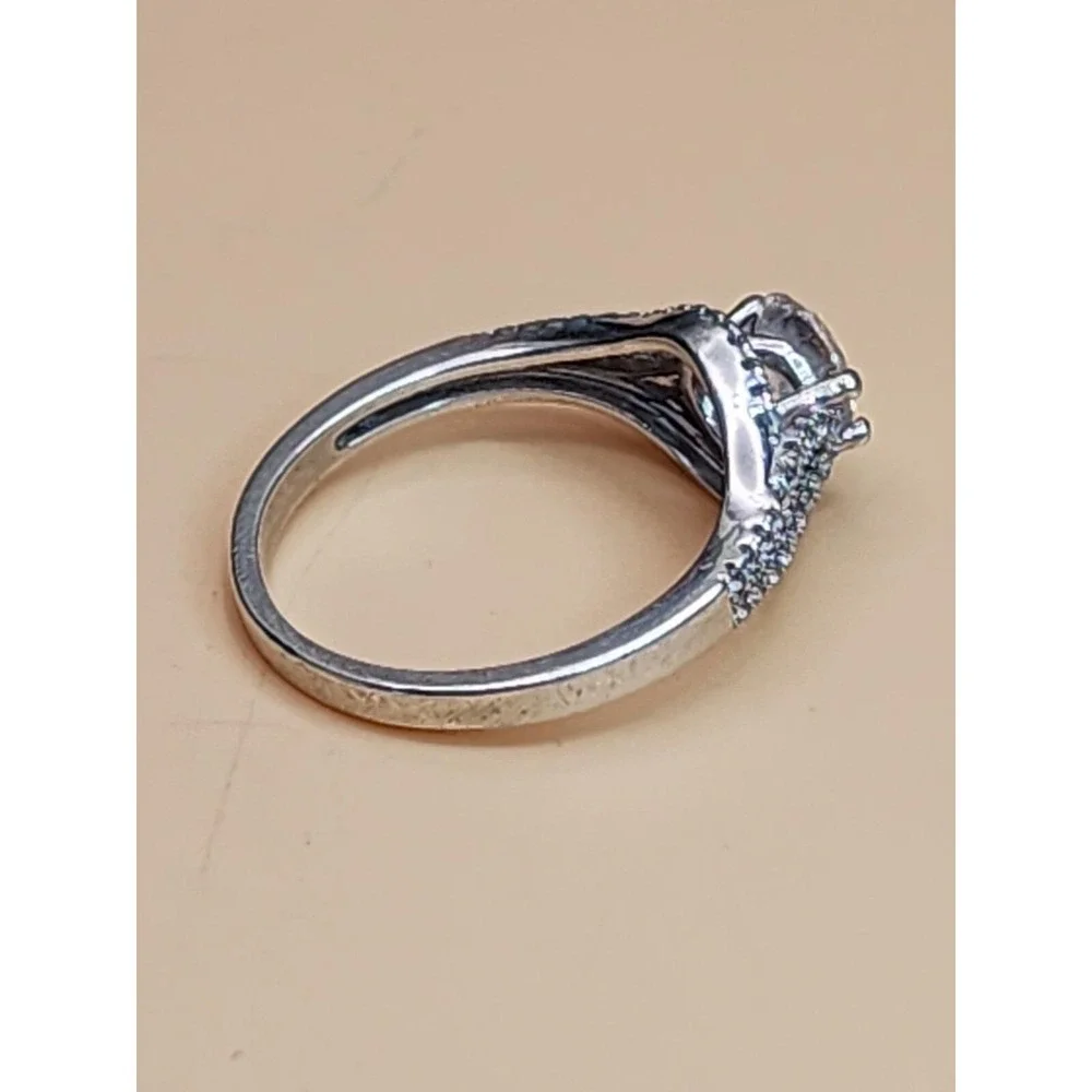 Vtg KIRAN JEWELS KRN Signed 925 Sterling Silver CZ Ring Size 8¼ FREE $HIPPING!!‎